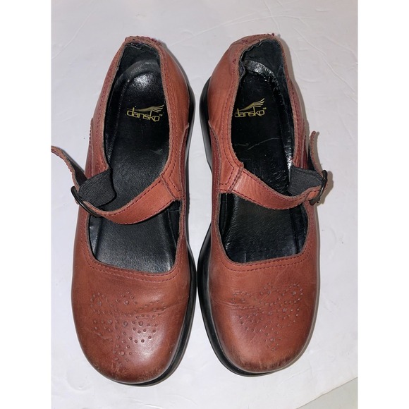 Dansko Women Red Leather Mary Jane Comfort Shoe Size 39 - Picture 13 of 16